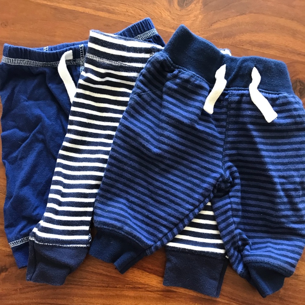 3 pairs of baby boy paints 0-3 months